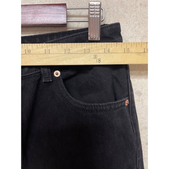 NEW! ASOS Design Women's Mom Black Denim Distressed High Rise Jeans Size 30 - Picture 6 of 10